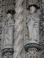 Albi, Cathedrale Ste Cecile, Entree a baldaquin, Statues